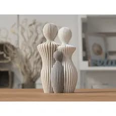 Escultura Decorativa Família Símbolo de Amor e União Estatueta Presente 3D Artesanal
