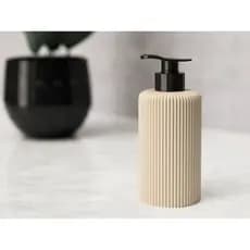 Dispenser Sabonete Líquido Banheiro Cozinha Porta Sabonete 3D Design Canelado Premium