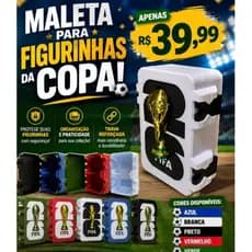 Maleta Porta Figurinhas Copa do Mundo Álbum Coleção Organizer Premium