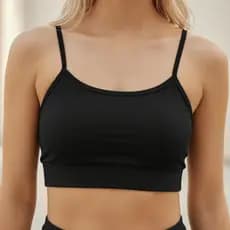 Top Fitness Feminino Duplo Alça Fina Alta Sustentação Academia Treino Confortável