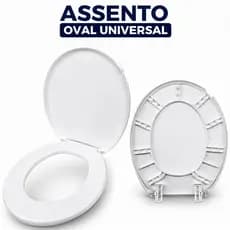 Assento Sanitário Oval Universal Branco Linha Econômica