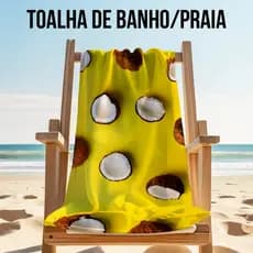 Toalha Aveludada Estampada – Ideal para Praia, Piscina ou Banho
