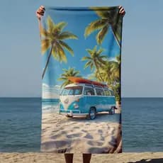 Toalha de Banho e Praia Estampada Aveludada – Toque Macio e Visual Moderno