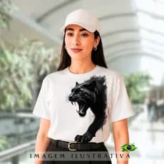 Camiseta PANTERA Feminina com estamapa DTF de alta qualidade 100 % algodão, confortavel em promoção