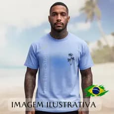 Camiseta Masculina De Praia Estilo Casual Lançamento 100% algodão
