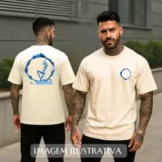 Camiseta Masculina 100% Algodão, Musica, Promoção, Premium, Casual, Estilo de rua (street) Trabalho