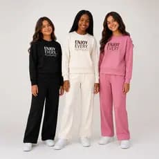 Conjunto Juvenil Menina do Tamanho 10 ao 16 Anos | Conjunto Moletom Blusa + Calça