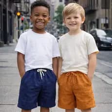 Kit Bermuda Infantil Menino Tamanho 1 ao 8 Sortido | Bermuda Shorts Infantil Masculina de Moletinho Eco - Confortável