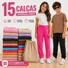Calça Moletom Infantil Unissex do Tamanho 01 ao 08 Anos | Calça de Frio Grossa para Criança