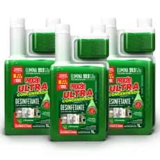 Kit C/ 3 Ultra Desinfetante Concentrado Citronela Elimina Cheiro e Bacterias Procão 1L