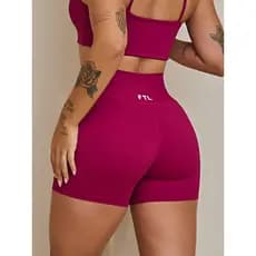 Short Feminino Freya – Poliamida com Compressão e Zero Transparência | Moda Fitness