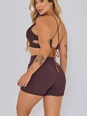 Conjunto Fitness Feminino Nina – Tecido Brocado Texturizado e Zero Transparência