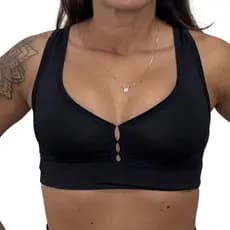 FTop Power FTL – Top Fitness eminino Lycra Preto P ao GG