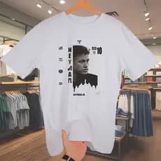 Camiseta Masculina Neymar Santos Camisa Masculino Menino Ney Camiseta Masculina Streetwear Algodão