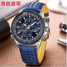 Relógio masculino série Blue Angel cronógrafo multifuncional Business West Iron House relógio com pulseira de aço à prov