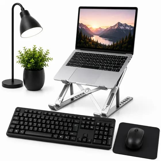 Kit Teclado E Mouse com Suporte ergonomico Para Notebook mouse pad Home Office trabalho em casa