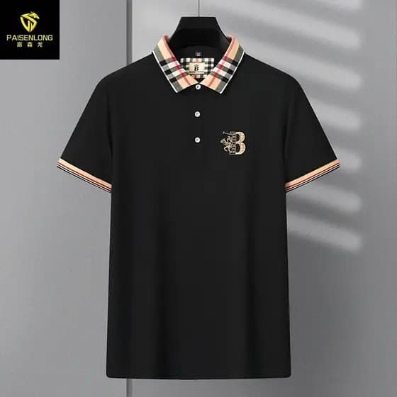 Primavera verão camiseta de manga curta masculina camisa POLO negócios gola de computador bordado camisa POLO de manga c