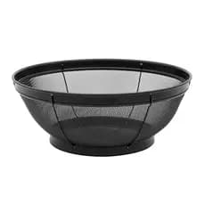 Escorredor Lavador De Alimentos Arroz Em Aço Inox Preto