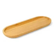 Bandeja Bambu Oval Multiuso Petisqueira Servir Grande 44cm