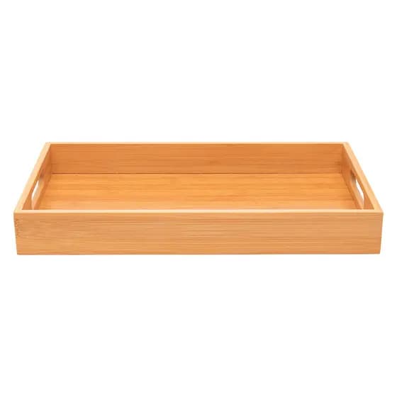 Bandeja Retangular Servir Eco em Bambu Grande Mesa 38X28cm Mimo Style