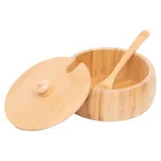 Farinheiro com Tampa e Colher Bambu Eco Farofa Churrasco