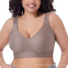 Joyjoy Sutiã Sem Costura Plus Size Sem Arame Suporte Macio Antiderrapante Roupa Íntima Esportiva M-6XL ADR1