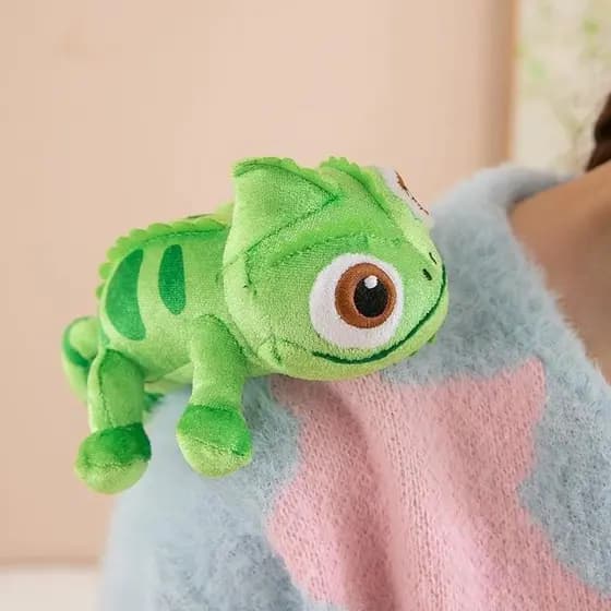 17cm Pascal Rapunzel Camaleão Deitado Ombro Plushie Brinquedo Boneca De Pelúcia Brinquedos Kawaii Decoração Meninos Meni