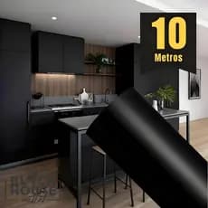 Papel Adesivo Preto 5/10 /15 METROS X 45CM Adesivo Para Parede Moveis Geladeiras Eletrodoméstico