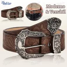 Cinto de Moda de Couro - Cinto com Fivela Decorativa, Para Jeans e Vestidos-TL