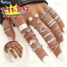 22 pçs Conjunto De Anel Feminino De Dourado Vintage Mulheres Conjunto De Anel De Dedo Joias Acessórios Presente-TL