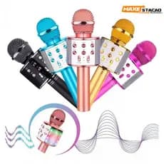 Microfone de brinquedo de karaokê infantil sem fio Bluetooth, adequado para meninos e meninas