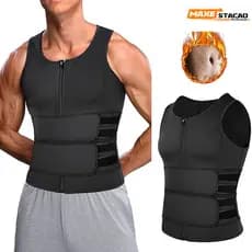 Faja Abdominal Masculino Regulável : Colete Modelador Com Tecnología Sauna , Redutora para Queimar Gordo ySecar Barriga
