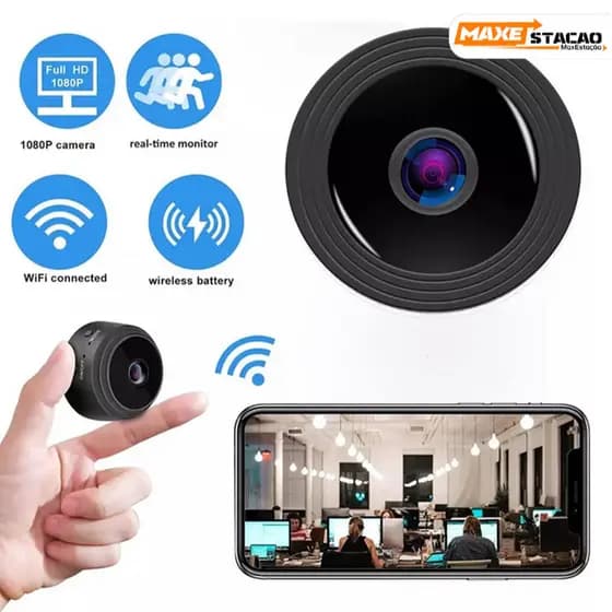 Câmera A9HD Visão Noturna Wifi Câmera 1080P Monitoramento e Segurança Sem Fio A9