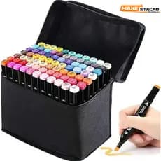 Conjunto Premium de Canetinhas Coloridas com Brush Pen e Marcador para Artistas, Iniciantes e Projetos Criativos