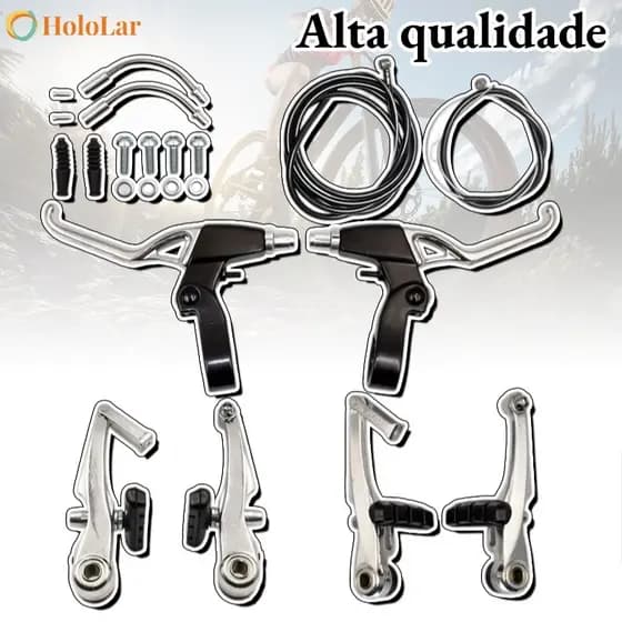 Kit de Freio V-brake Orbital Aluminio C/ Maçaneta Tipo Logan