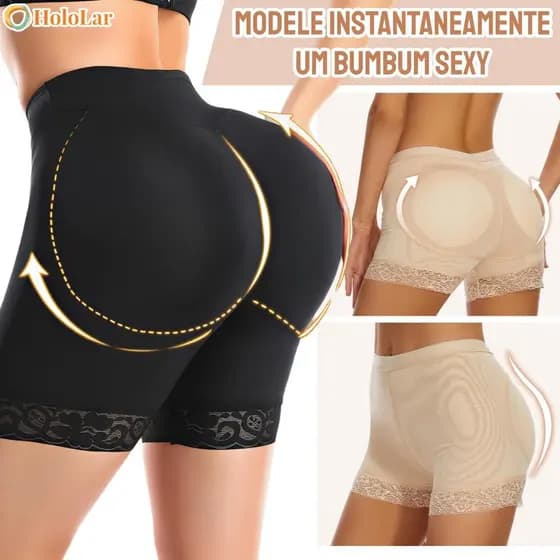 Modelador acolchoado para levantamento de bumbum para mulheres - Calcinha modeladora para realce de fourril e bumbum-HL