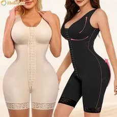 Cinta Modeladora Feminina body shape macaquinho de corpo Cirurgia Plástica De perninha Com abertura-HL