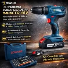 Furadeira parafusadeira GSB 6-115 48v Geral Bosch 2 Baterias furadeira de impacto elétrica chave de fenda elétrica