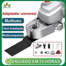 Multifunction Oscillating Angle Grinder Adapter M14 and 9 Thread Accessories Cutting Disc Sandpaper and Scraper with Com