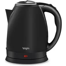 CHALEIRA ELÉTRICA ELGIN INOX PRETA 2 LITROS (127V) | AQUECIMENTO RÁPIDO