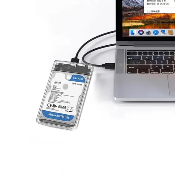 HD Externo 320GB Slim USB 3.0 SATA 2.5” Transparente – Compatível com PC, Notebook e PS4