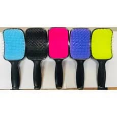 Escova De Cabelo Raquete Desembaraçadora Flex Hair Não Danifica Fios cor neon