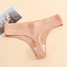 KIT Calcinhas Fio Dental Algodão Canelado Confortável Dia a Dia Feminina Sensual Escolha o KIT