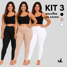 Kit 3 Calças Segunda Pele Anágua Confortável Não Marca Roupa Feminina