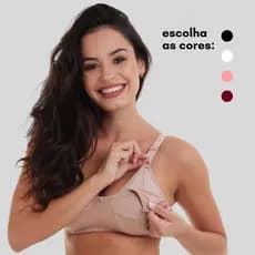 Sutiã de Amamentação Confortável Abertura Fácil Sustentação Tecido Duplo