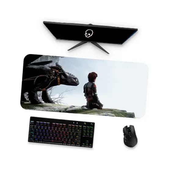 Mousepad  Como treinar seu Dragão 6  Mouse Pad Gamer Grande 90x40 80x40 60x40 70x30 e 45x40
