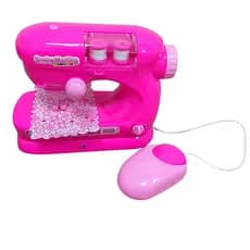 Máquina Costura Infantil Mini Ateliê Importway Rosa Escuro Rosa