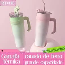 COPO Térmico Garrafa Com Tampa e inox Canudo 1.2Litro grande capacidade NATAL