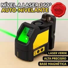 Nivel a Laser Verde de Precisão 50m Linha Cruzada de Horizontal Vertical Autonivelante Profissional
