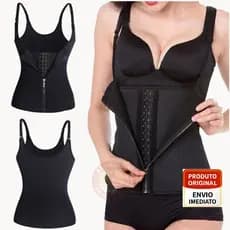 Cinta Modeladora Feminina com Zíper - Cintura Dupla de Compressão Ajustável para Redução Abdominal e Suporte com Alça
